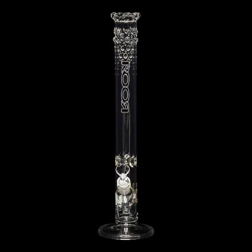 ROOR Custom Straight Tube Ghost Water Pipe - Crystal Raindrops - 06