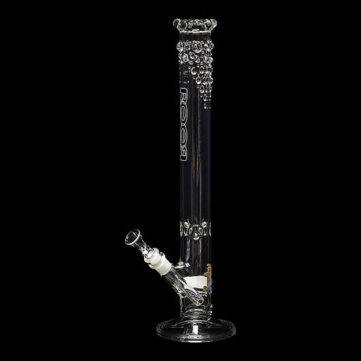 ROOR Custom Straight Tube Ghost Water Pipe - Crystal Raindrops - 07