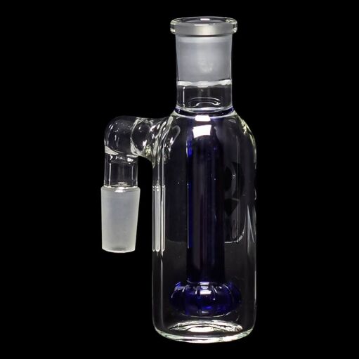 Diamond Glass Ash Catcher 90° 14mm/14mm w/ Showerhead Perc - Blue - 03