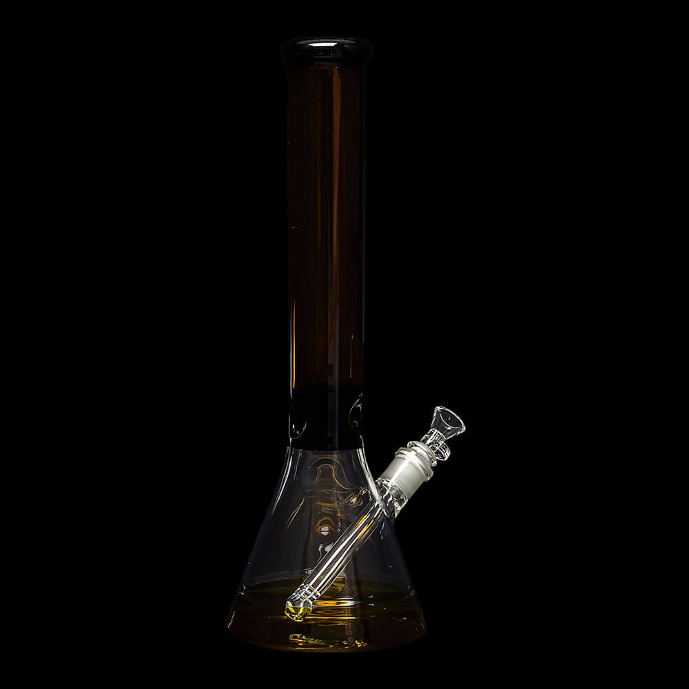 Diamond Glass Khiva 16" Beaker Water Pipe - Black & Gold - 05