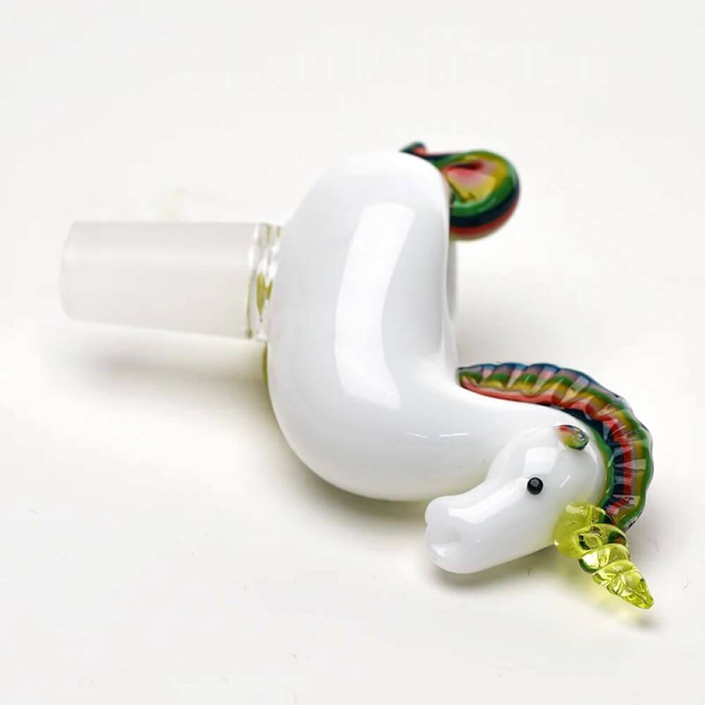Empire Glassworks 14mm Male Bowl UV Reactive Unicorn - 03