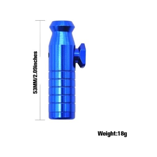 Premium Machined Aluminum Snuff Bullet "Groovy" - 02