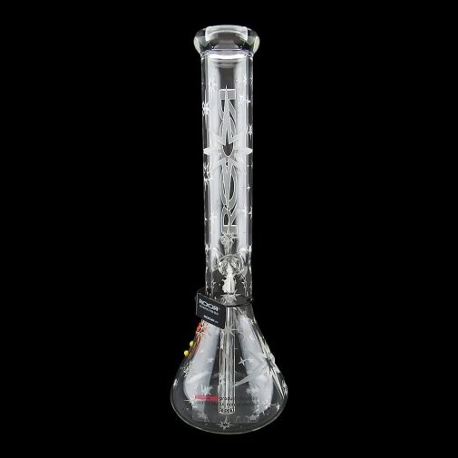 ROOR Custom Sandblasted 14" Beaker Water Pipe - Sparkle - 003