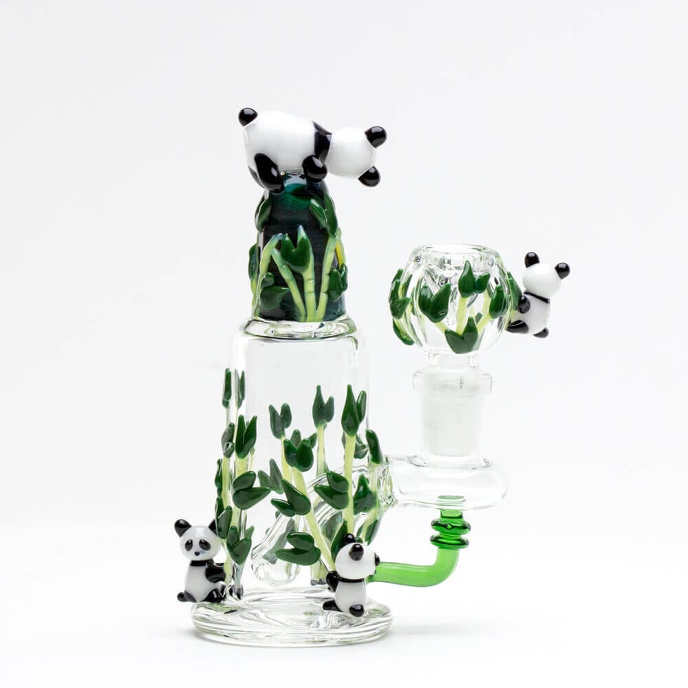 Empire Glassworks Climbing Pandas Mini Water Pipe 02