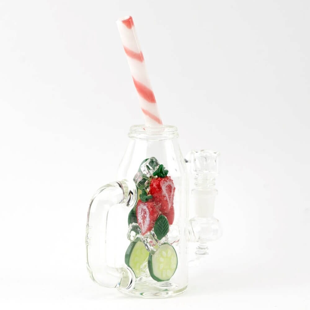 Empire Glassworks Icy Strawberry Cucumber Detox Mini Water Pipe 02