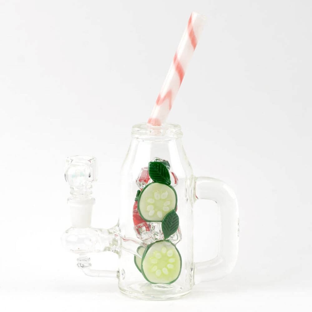 Empire Glassworks Icy Strawberry Cucumber Detox Mini Water Pipe 04