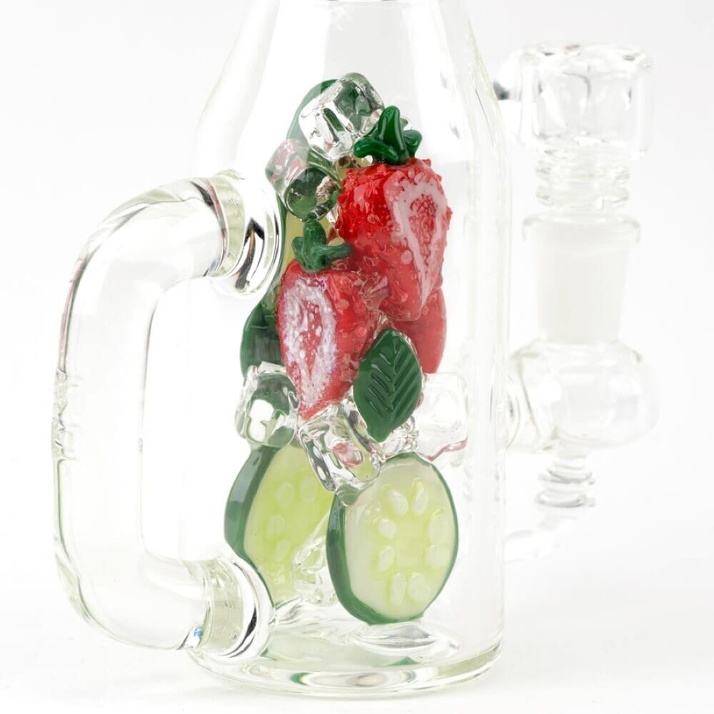 Empire Glassworks Icy Strawberry Cucumber Detox Mini Water Pipe 05