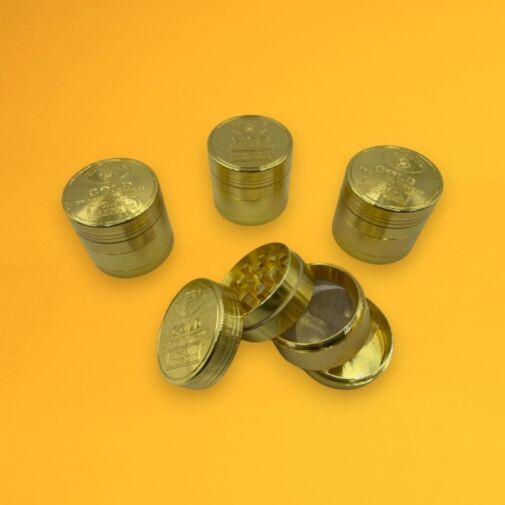 40mm 4 Part Gold Aluminum Grinder - 01