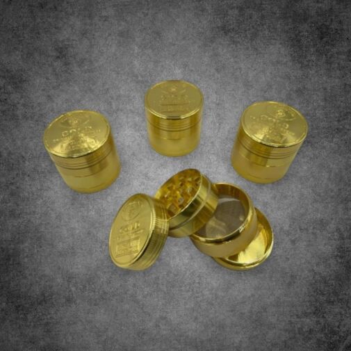 40mm 4 Part Gold Aluminum Grinder - 02