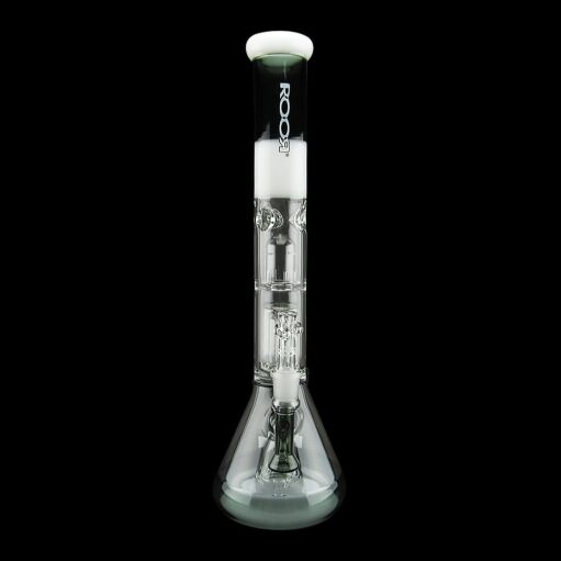 Roor Tech Fixed Beaker Barrel Perc 18 Inch Smokey Grey 07