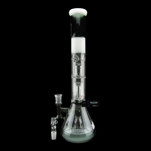 Roor Tech Fixed Beaker Barrel Perc 18 Inch Smokey Grey 09