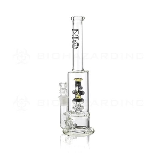 Bio Hazard 13" Thick Stemless Straight Water Pipe - Black 02