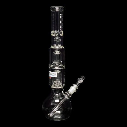 ROOR Tech 17" Double 4-Arm Tree Perc Bubble Base Water Pipe - 01