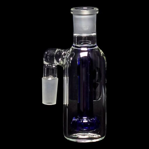 Diamond Glass Ash Catcher 90° 14mm/14mm w/ Showerhead Perc - Blue - 03
