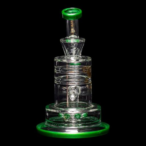 Diamond Glass Cyclon 2 Water Pipe - Green - 06