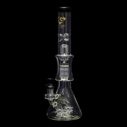 Diamond Glass Sea Mine Beaker Water Pipe - 04