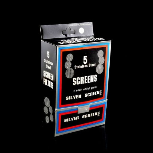 Silver Stainless Steel Pipe Screens - 5pc Pack - 02