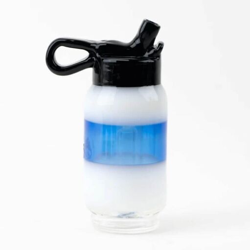 Empire Glassworks Water Bottle Puffco Peak Attachment - White/Blue - 02