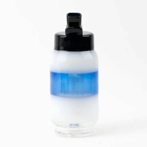 Empire Glassworks Water Bottle Puffco Peak Attachment - White/Blue - 03