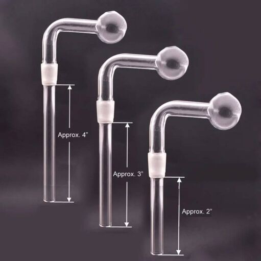14mm L-Shaped Oil Burner Downstem - 2"- 3"- 4"
