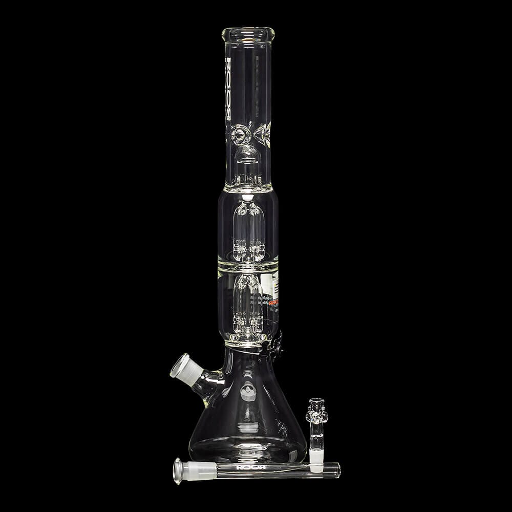 ROOR Tech 17" Double 4-Arm Tree Perc Beaker Water Pipe - 09