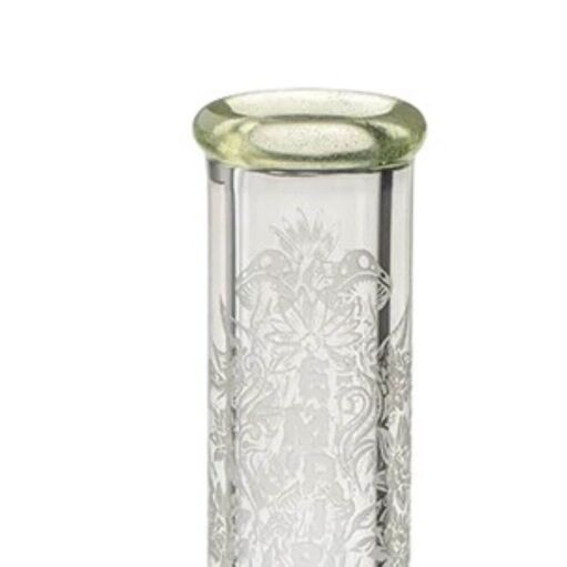 Empire Glassworks 12" Frosty Floral Beaker - Illuminati - Normal Lighting