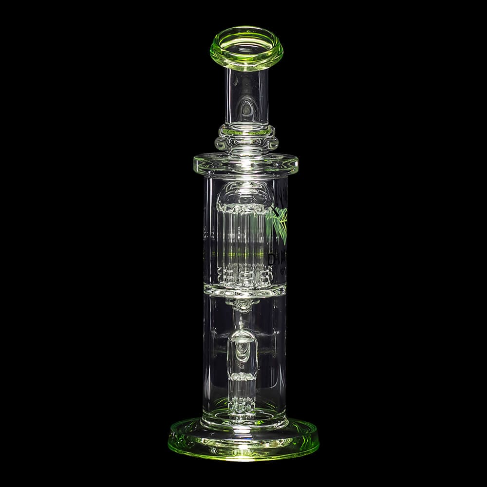 Diamond Glass Diow Water Pipe - Bright Green - 04