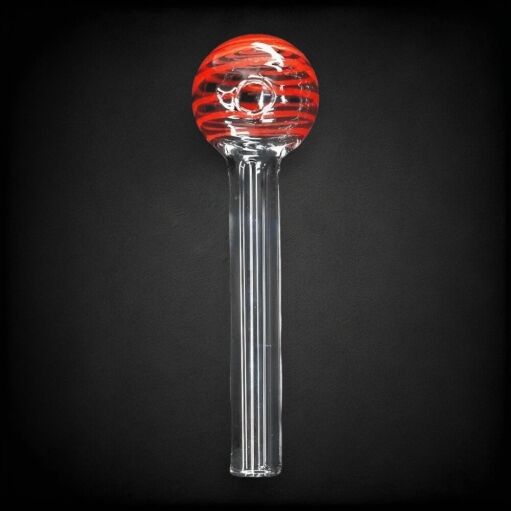 4" Spiral Color Heavy Glass Oil Burner Pipe - 03