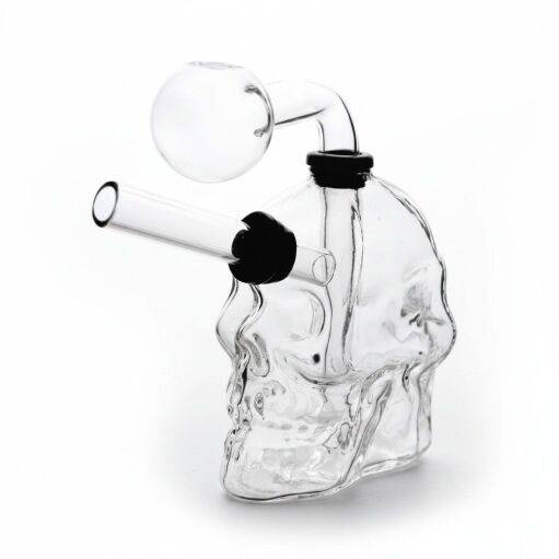 Double Skull Face Oil Burner Pipe Rig - 05