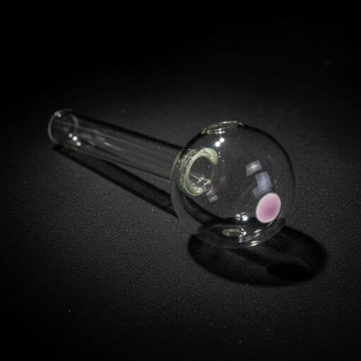Pink Dot Thick Glass Oil Burner Pipe - 01