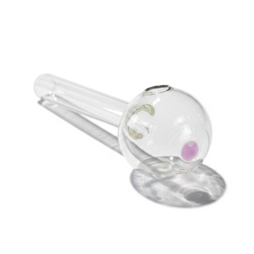 Pink Dot Thick Glass Oil Burner Pipe - 02