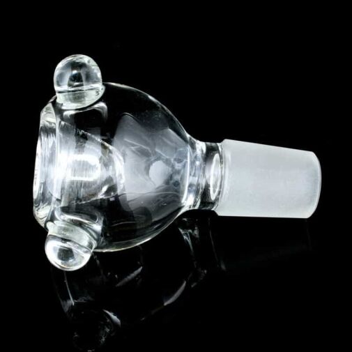 Glassheads Glass Stem w/ Clear Bowl & Clear Marbles - 18mm Male / 1