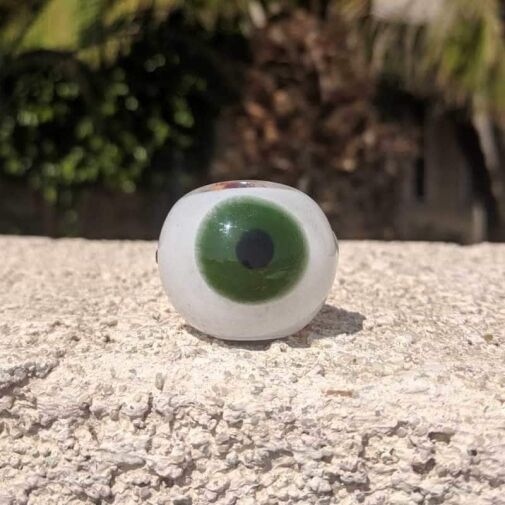 Chameleon Glass Optometrist "Eyeball" Glass Pipe - Glow in the Dark / 3