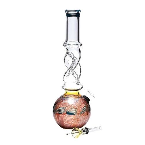 4:20 Generic Label 10" Twisted Glass Mixed Color Water Pipe / 4