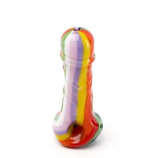 Empire Glassworks Rainbow Rod Penis Pipe - 4