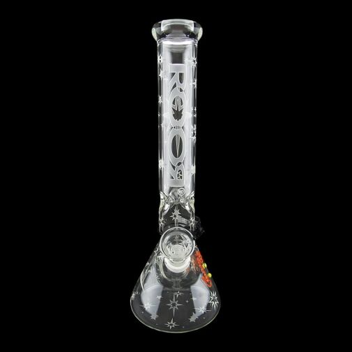 ROOR Custom Sandblasted 14" Beaker Water Pipe - Sparkle - 007