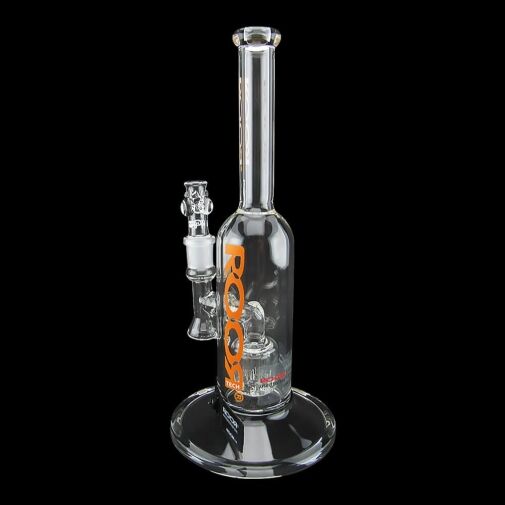 ROOR Tech 12" Fixed Stemless Barrel Bubbler - Orange - 002
