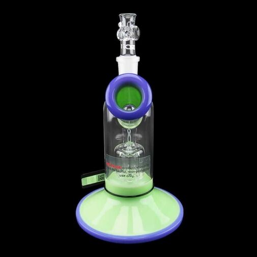 ROOR Tech 8" Fixed Stemless Barrel Bubbler - Purple & Mint - 007