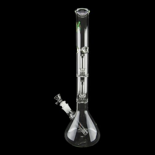 16" Double Showerhead Perc Beaker Water Pipe - 02