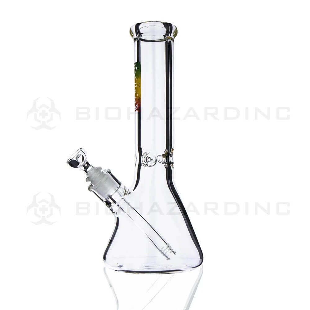 Bio Hazard 12" Beaker Water Pipe - Rasta - 03