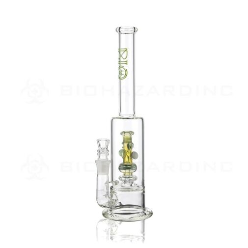 Bio Hazard 13" Thick Stemless Straight Water Pipe - Green 02