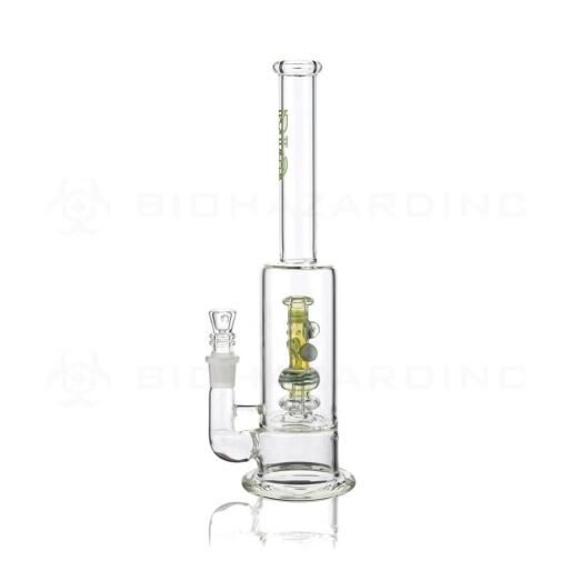 Bio Hazard 13" Thick Stemless Straight Water Pipe - Green 03