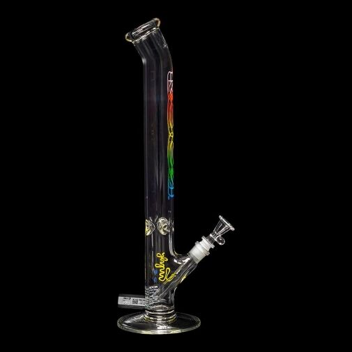 ROOR Classic 18" Straight Tube Bent Neck "Rasta Outline" 05
