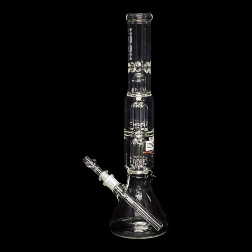 ROOR Tech 17" Double 4-Arm Tree Perc Beaker Water Pipe - 02