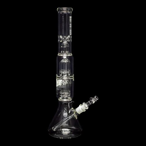 ROOR Tech 17" Double 4-Arm Tree Perc Beaker Water Pipe - 06