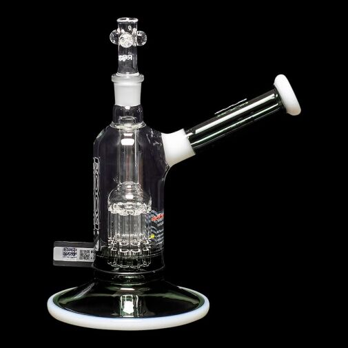 ROOR Tech Fixed 8" 10-Arm Tree Bubbler - Smoking Gray & White - 05