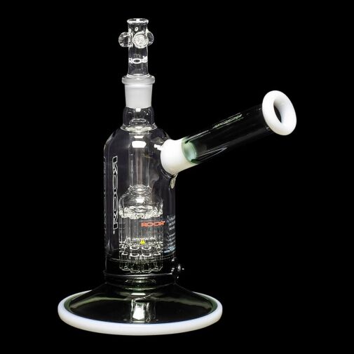 ROOR Tech Fixed 8" 10-Arm Tree Bubbler - Smoking Gray & White - 06