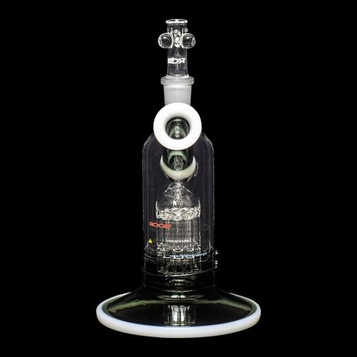 ROOR Tech Fixed 8" 10-Arm Tree Bubbler - Smoking Gray & White - 07