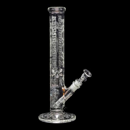 ROOR Custom 14" Water Pipe "Aztec" Sandblasted & Flame Polish - 06
