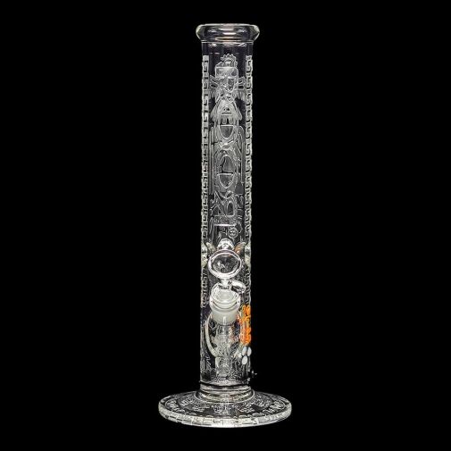 ROOR Custom 14" Water Pipe "Aztec" Sandblasted & Flame Polish - 07